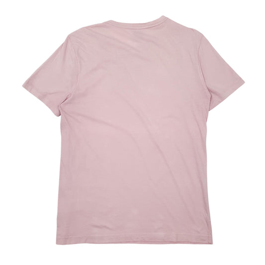 Mens Pink G Star Raw Spellout Short Sleeve T Shirt
