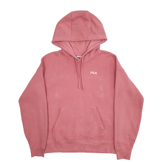 Womens Pink Fila Hoodie Jumper