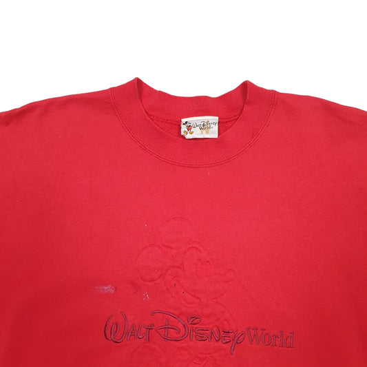 Mens Red Disney Crewneck Jumper