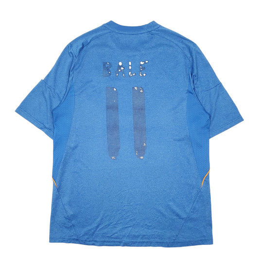 Mens Blue Adidas Real Madrid Football Bale Short Sleeve T Shirt