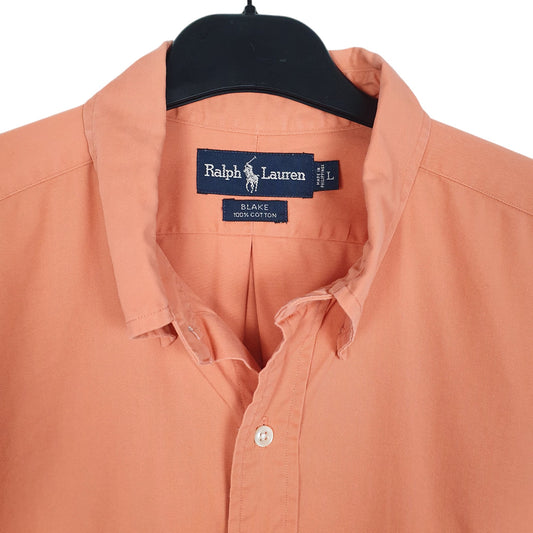 Mens Orange Ralph Lauren Long Sleeve Shirt