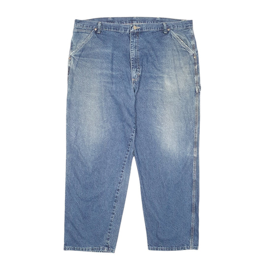 Mens Blue Wrangler Carpenter Pants Workwear Casual JeansW42 L32