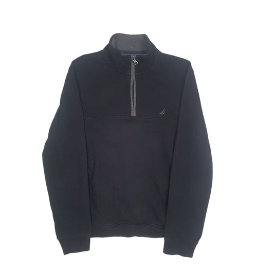 Mens Black Nautica Quarter Zip Jumper