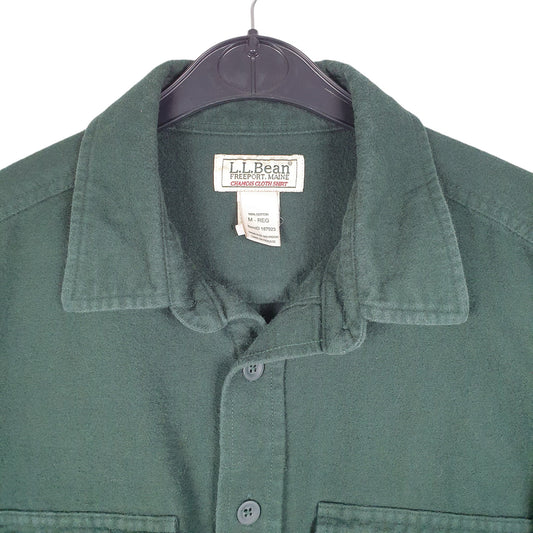 Mens Green L.L.Bean Chamois Overshirt Shacket Long Sleeve Shirt