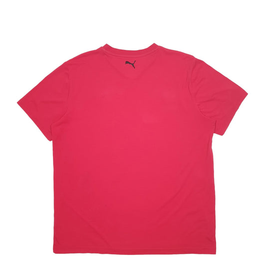 Mens Red Puma Short Sleeve T Shirt