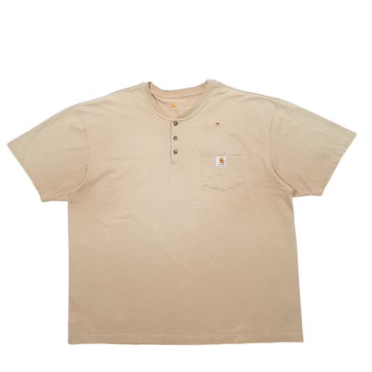Mens Beige Carhartt Short Sleeve T Shirt