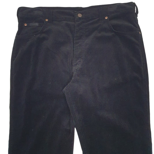 Mens Black Wrangler Texas Stretch Corduroy Trousers