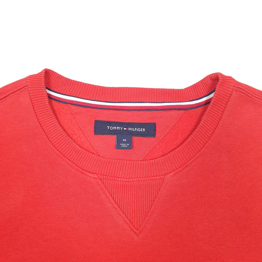 Mens Red Tommy Hilfiger Crewneck Jumper