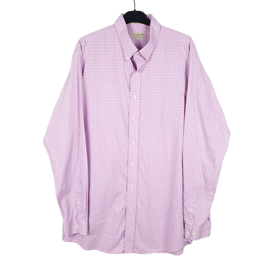 Mens Pink L.L.Bean Long Sleeve Shirt