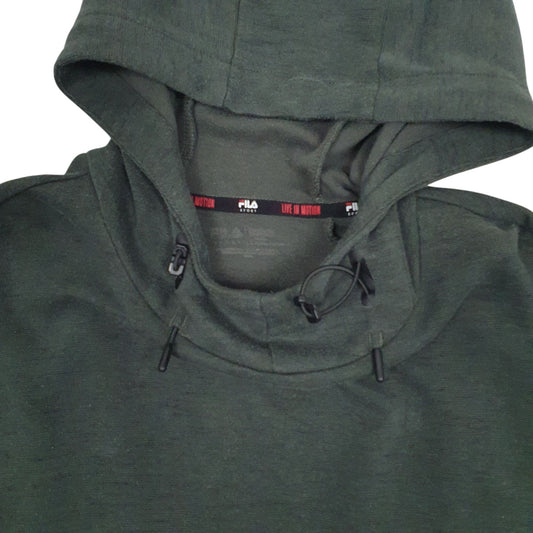 Mens Green Fila Sport Hoodie Jumper