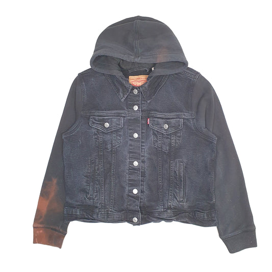 Womens Black Levis Hoodie Coat