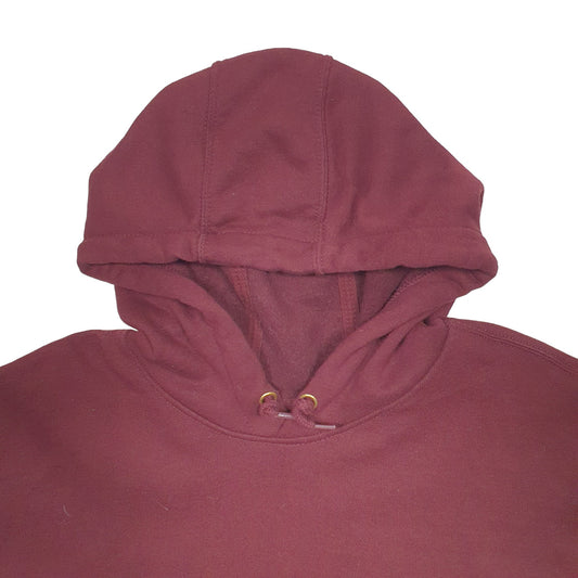 Mens Burgundy Carhartt Workwear Hoodie Jumper