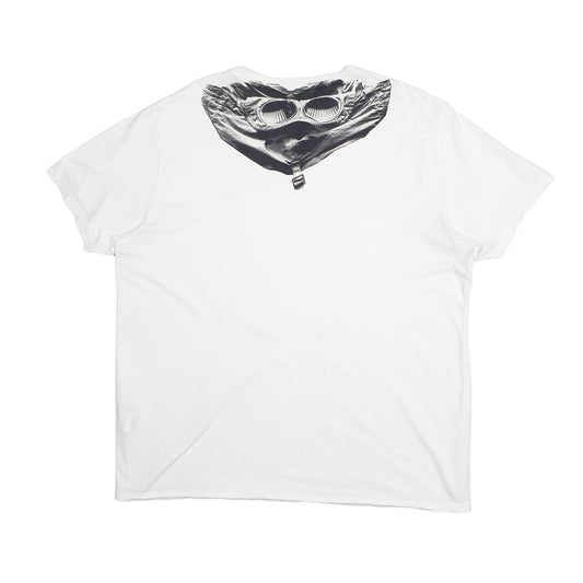 Mens White CP Company Goggles Short Sleeve T Shirt