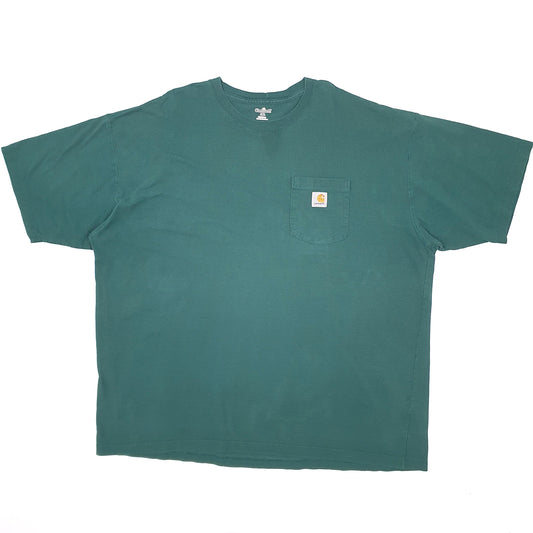 Mens Green Carhartt Short Sleeve T Shirt