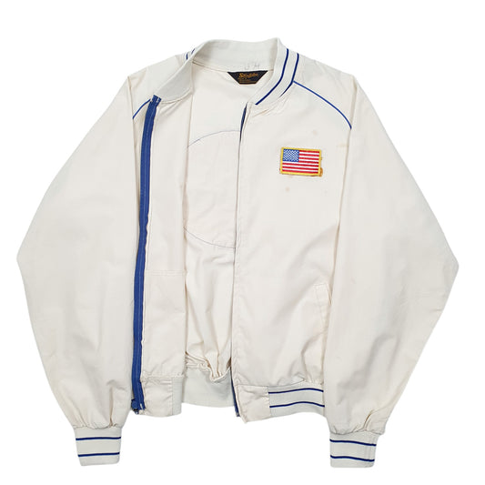 Mens Cream Swingster Vintage USA Smile A Milers Coat