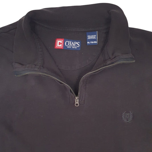 Mens Black Ralph Lauren Quarter Zip Jumper