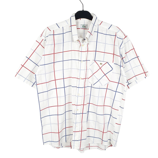 Mens White Lacoste Short Sleeve Shirt