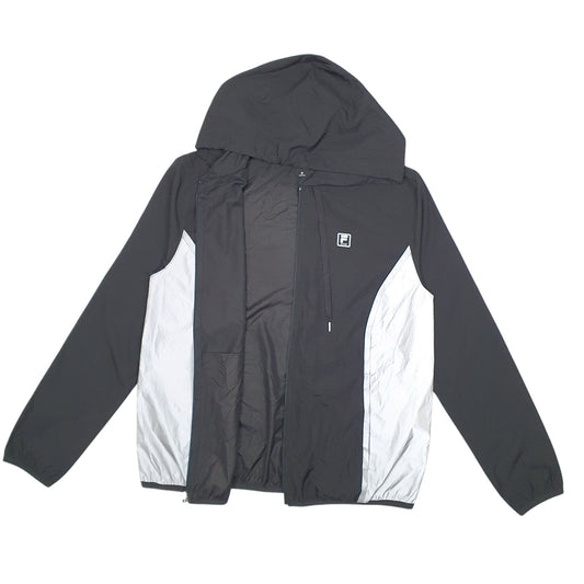 Womens Black Fila Sport Hooded Coat