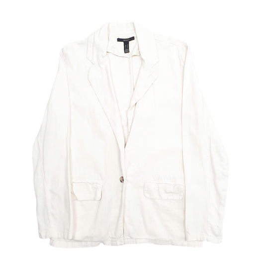 Womens White Forever 21 Cardigan Coat