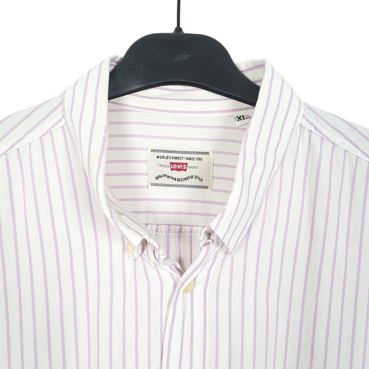 Mens White Levis Vintage Long Sleeve Shirt