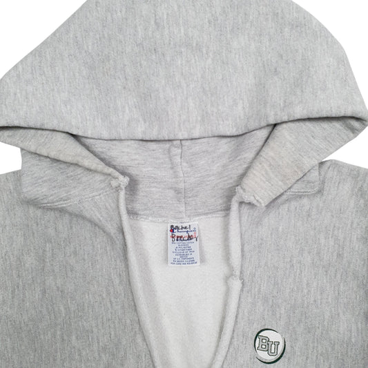 Womens Grey Champion Binghamton University Spellout Reverse Weave Hoodie Jumper