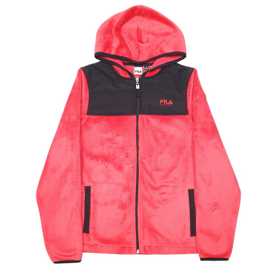 Womens Pink Fila Hoodie Sport Full Zip Jumper