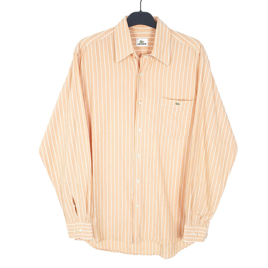 Mens Orange Lacoste Long Sleeve Shirt