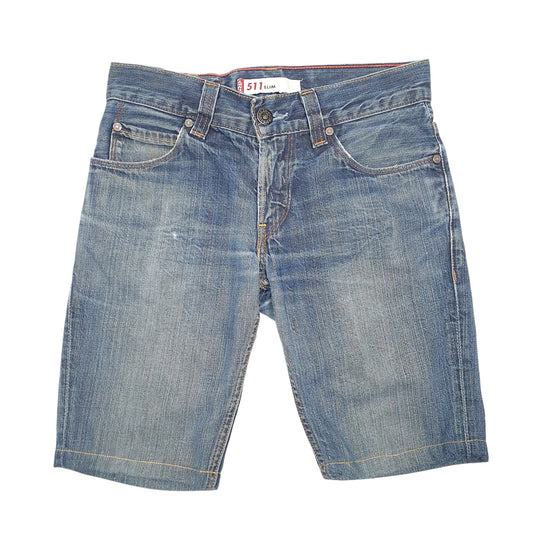 Mens Blue Levis 511 Slim Jorts Denim Shorts