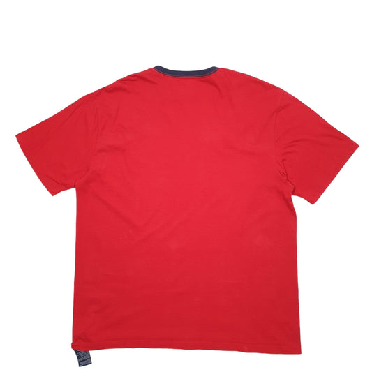 Mens Red Tommy Hilfiger Short Sleeve T Shirt
