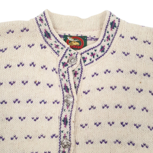 Womens Beige Alps Vintage Cardigan Jumper