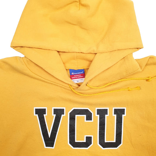 Mens Yellow Champion USA College Hoodie Jumper