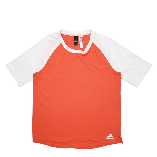 Womens Orange Adidas Short Sleeve T Shirt