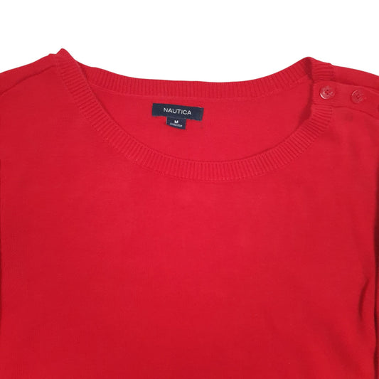 Womens Red Nautica Crewneck Jumper