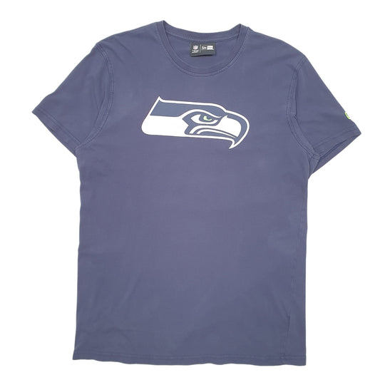 Mens Navy New Era NFL Seattle Seahawks Football USA Short Sleeve T Shirt