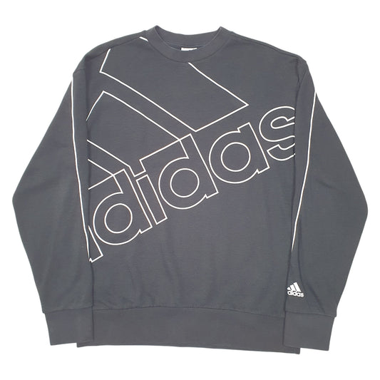 Mens Black Adidas Crewneck Jumper