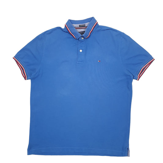 Mens Blue Tommy Hilfiger Short Sleeve Polo Shirt