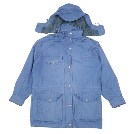 Womens Blue Eddie Bauer Vintage Mountain Hooded Coat