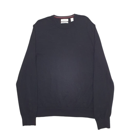 Mens Black Calvin Klein Crewneck Jumper