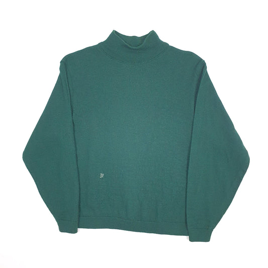 Womens Green Pendleton Virgin Wool Made in USA Crewneck Jumper