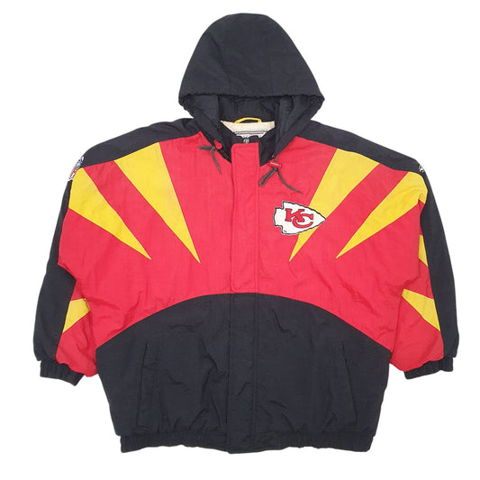 Mens Red Apex One Vintage 90s NFL Kansas City Chiefs Coat
