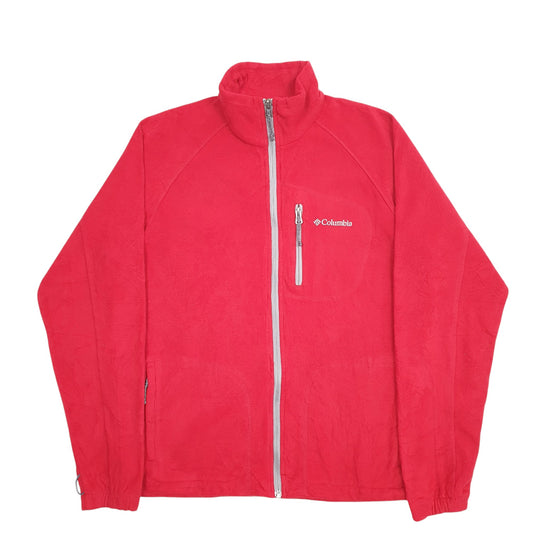 Mens Red Columbia Full Zip Jumper