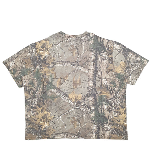 Mens Green Carhartt Leaves Trees Camouflage Short Sleeve T Shirt