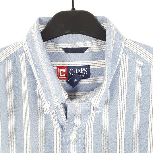 Mens Blue Chaps Long Sleeve Shirt