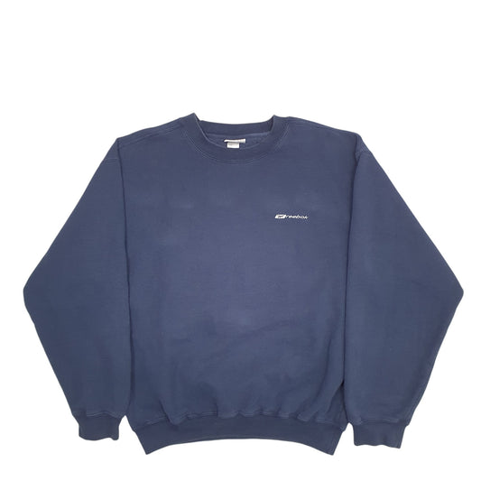 Mens Navy Reebok Crewneck Jumper