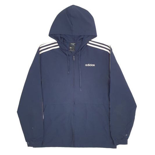 Mens Navy Adidas Hoodie Coat