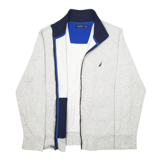 Mens Grey Nautica Full Zip Jumper