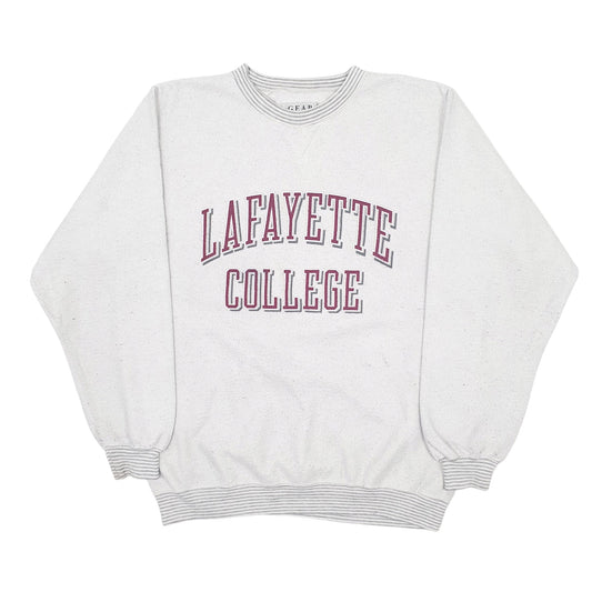 Mens Grey Gear for Sports Vintage 1990s Lafayette USA College Crewneck Jumper