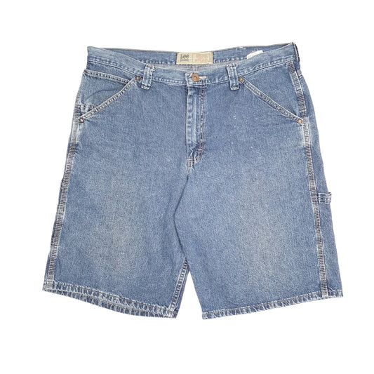 Mens Blue Lee Dungarees Jorts Denim Shorts