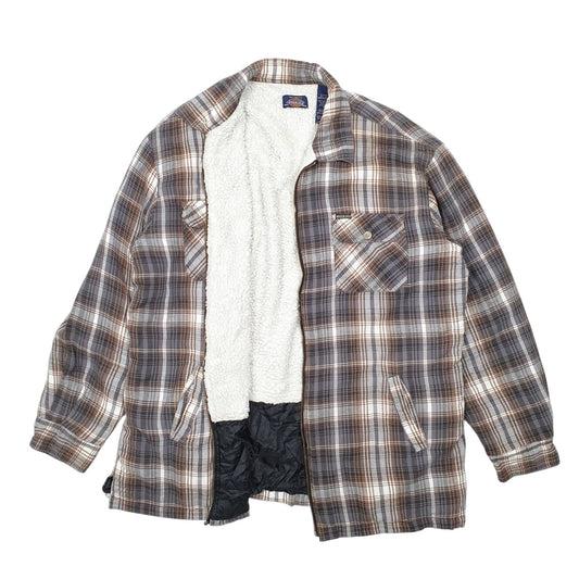 Mens Brown Dickies Shacket Sherpa Lined Coat