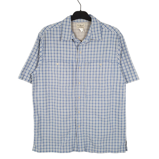Mens Blue L.L.Bean Short Sleeve Shirt